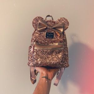 Disney Rose Gold Mini Loungefly Backpack